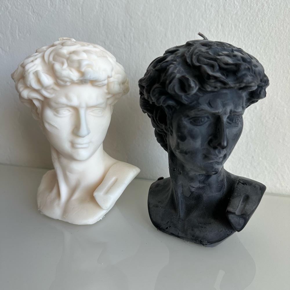 Two Bust David Statue Candles Home Decor Soy Candle